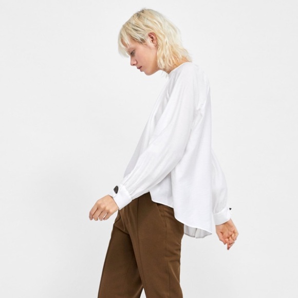 NWT Zara Blouse With Buttons - Picture 4 of 8